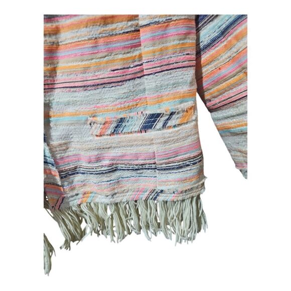 TRINA TURK Dani Sandscape Fringe Jacket - Size 10 - Picture 6 of 12
